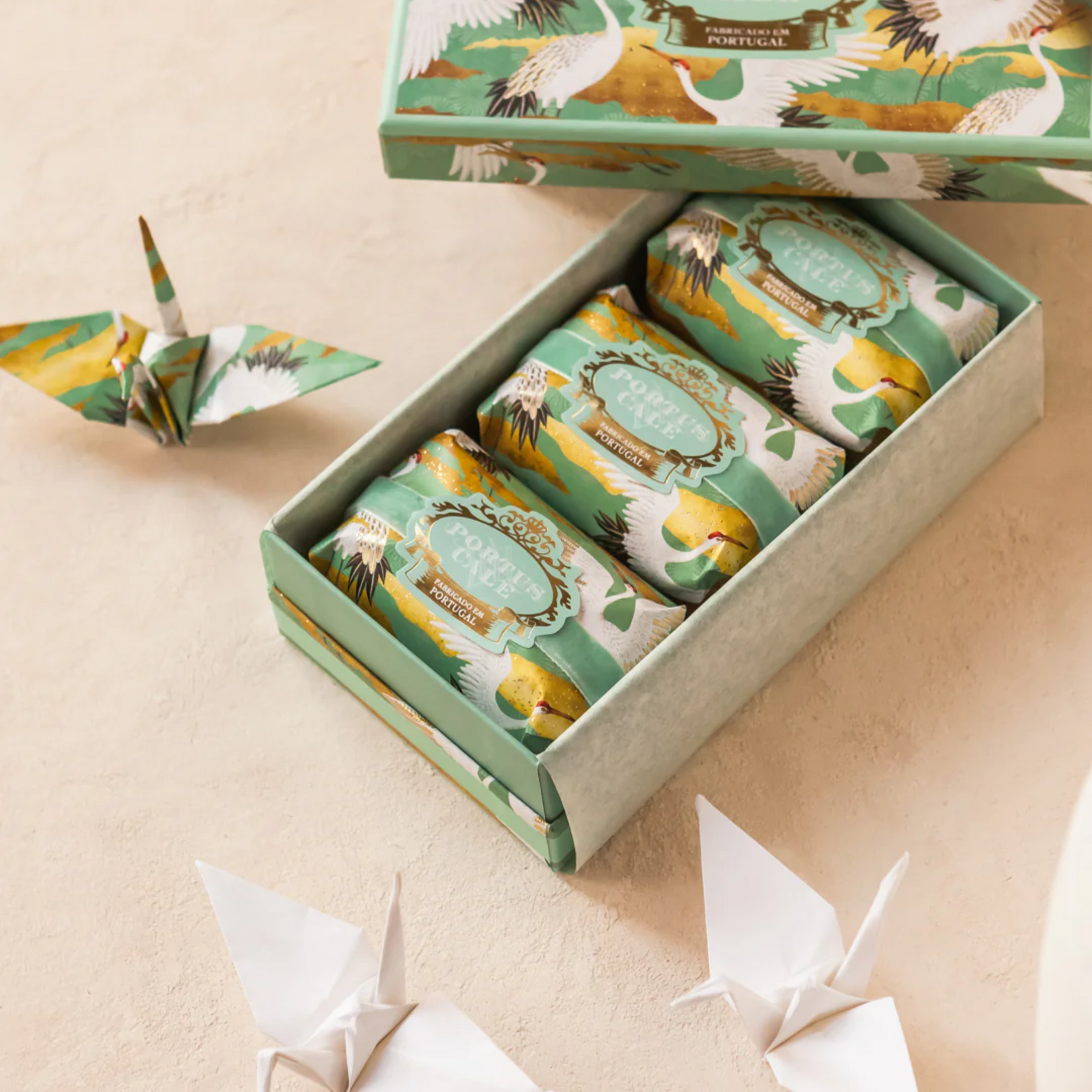 Portus Cale Portus Cale White Crane Soap Set of 3