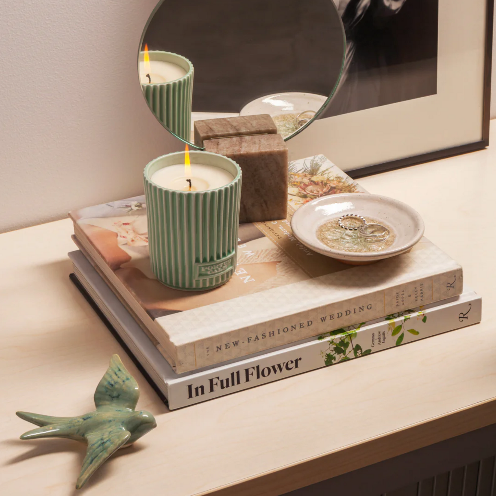 Portus Cale Portus Cale White Crane Candle