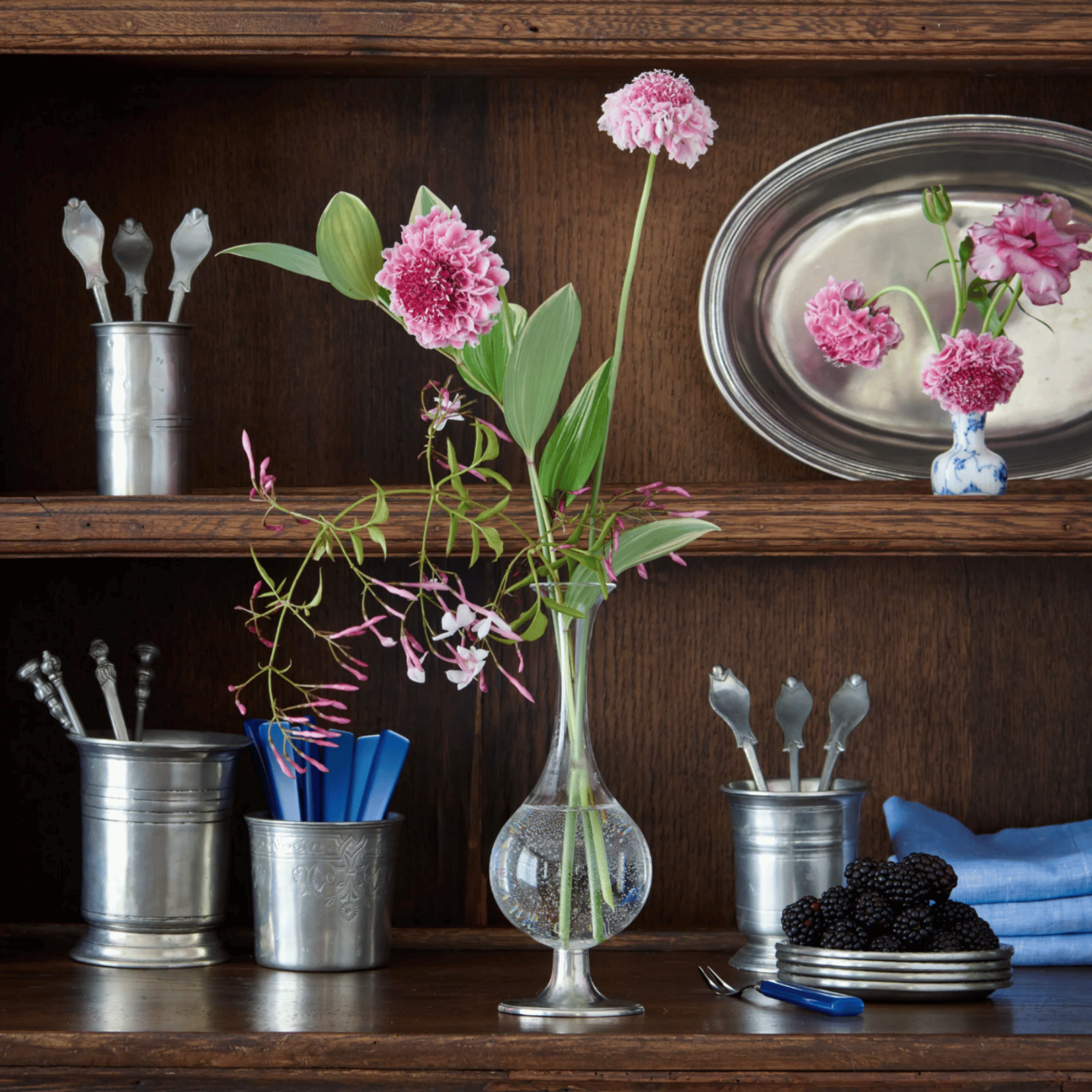 Match Pewter Footed Glass Vase