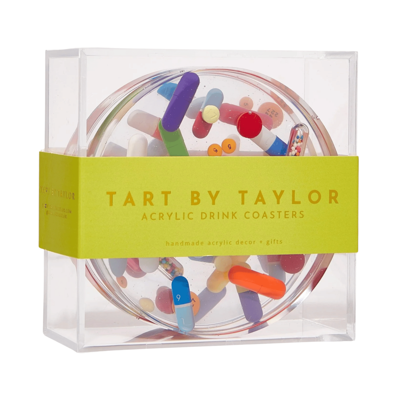 Classic Pill Coaster Set of 4