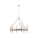 Visual Comfort Classic Ring Chandelier Polished Nickel