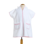 Sleeveless Cover Up Hood Pink Gingham