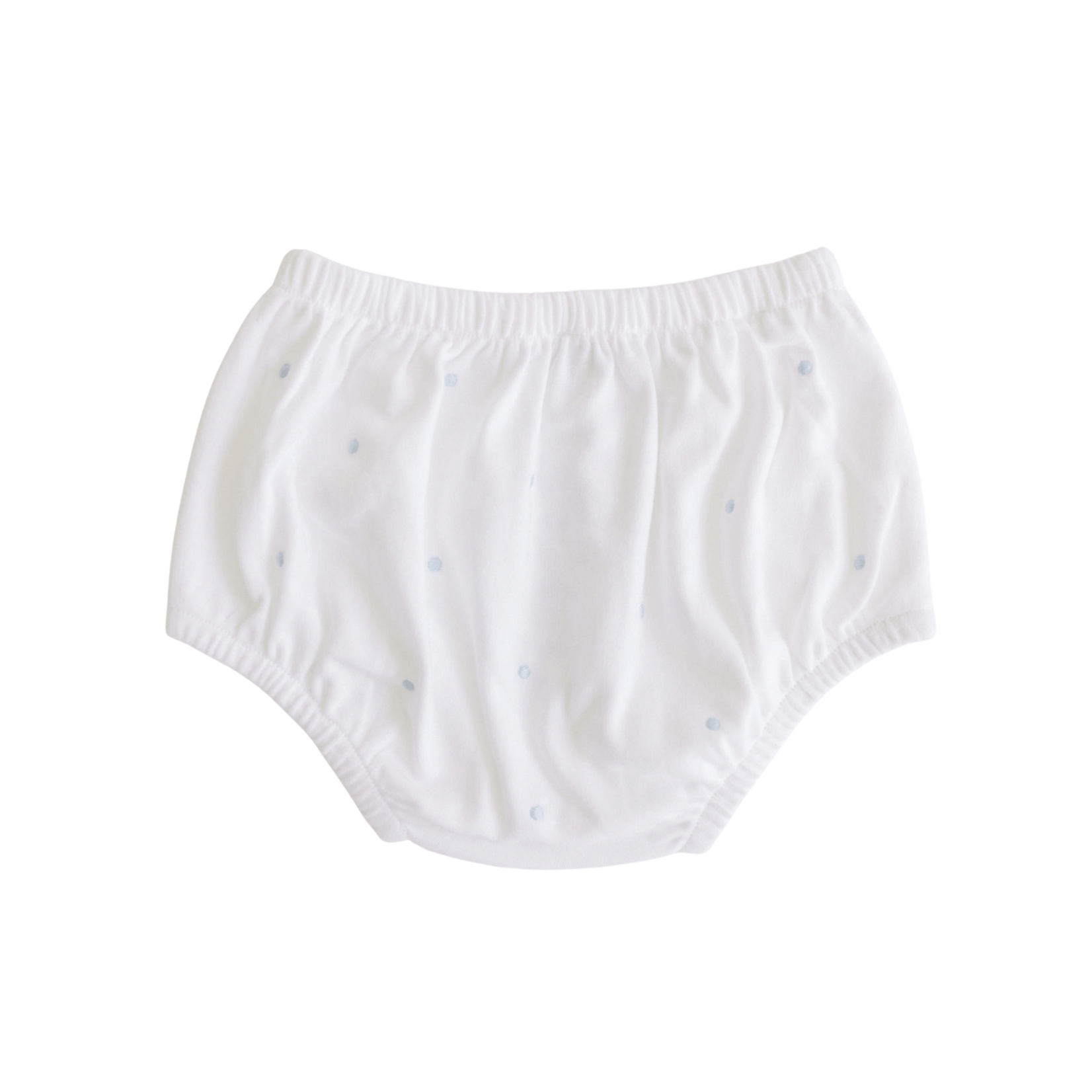 Terry Tots Diaper Cover Blue Embroidered Dots
