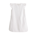 Terry Tots Sleep Sack White Jacquard Bows