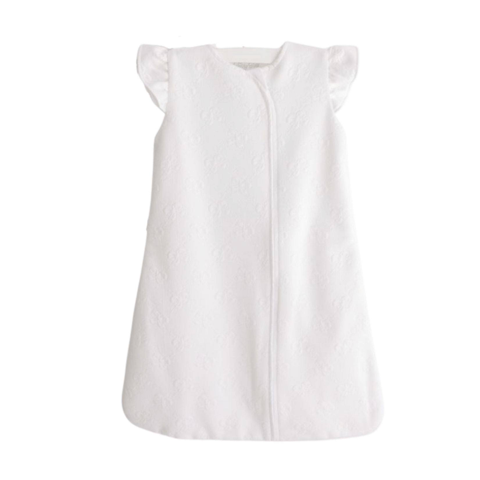 Terry Tots Sleep Sack White Jacquard Bows