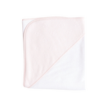 Hooded Towel Pink Jacquard Bows