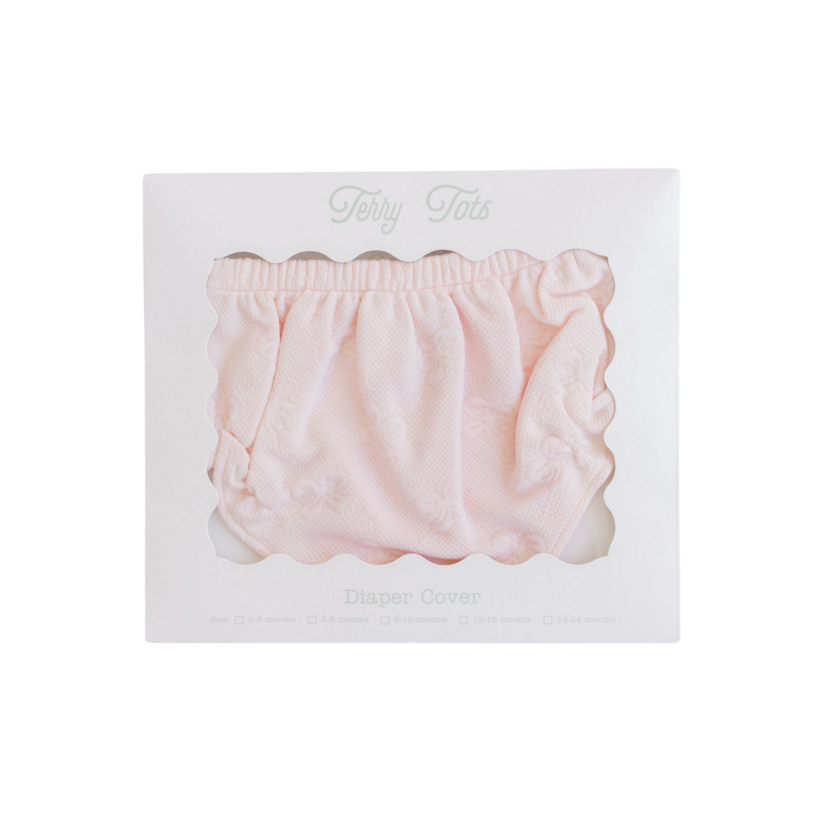 Terry Tots Diaper Cover Pink Jacquard