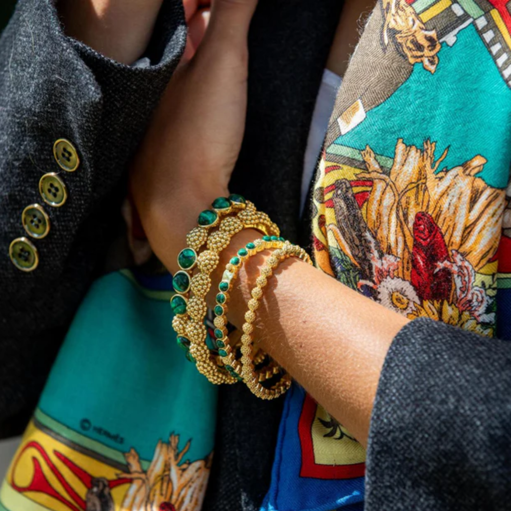 Capucine de Wulf Berry Eternity Petite Hinged Bangle S/M