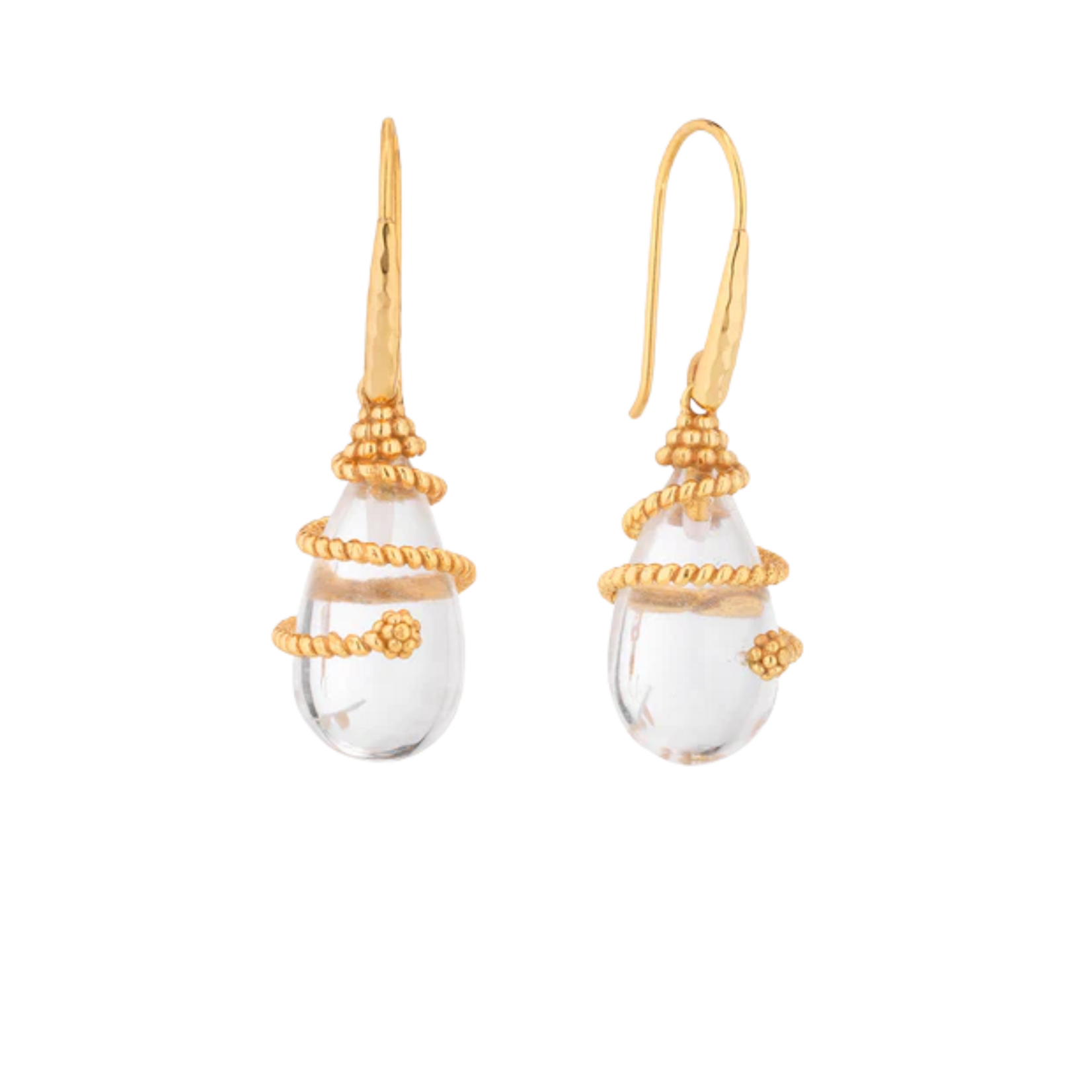 Capucine de Wulf Lily Drop Earrings Clear Quartz