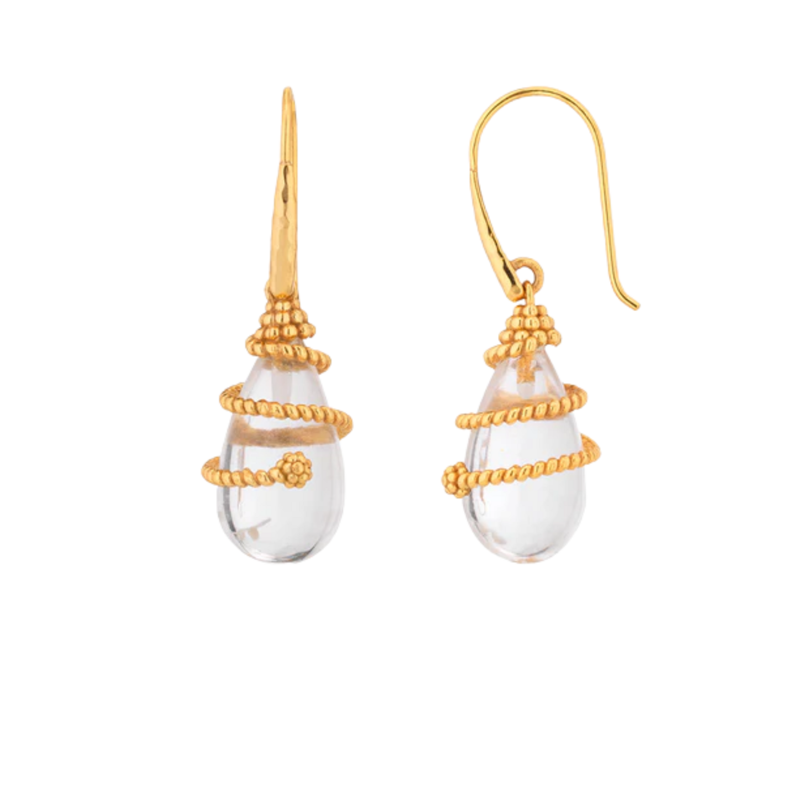 Capucine de Wulf Lily Drop Earrings Clear Quartz