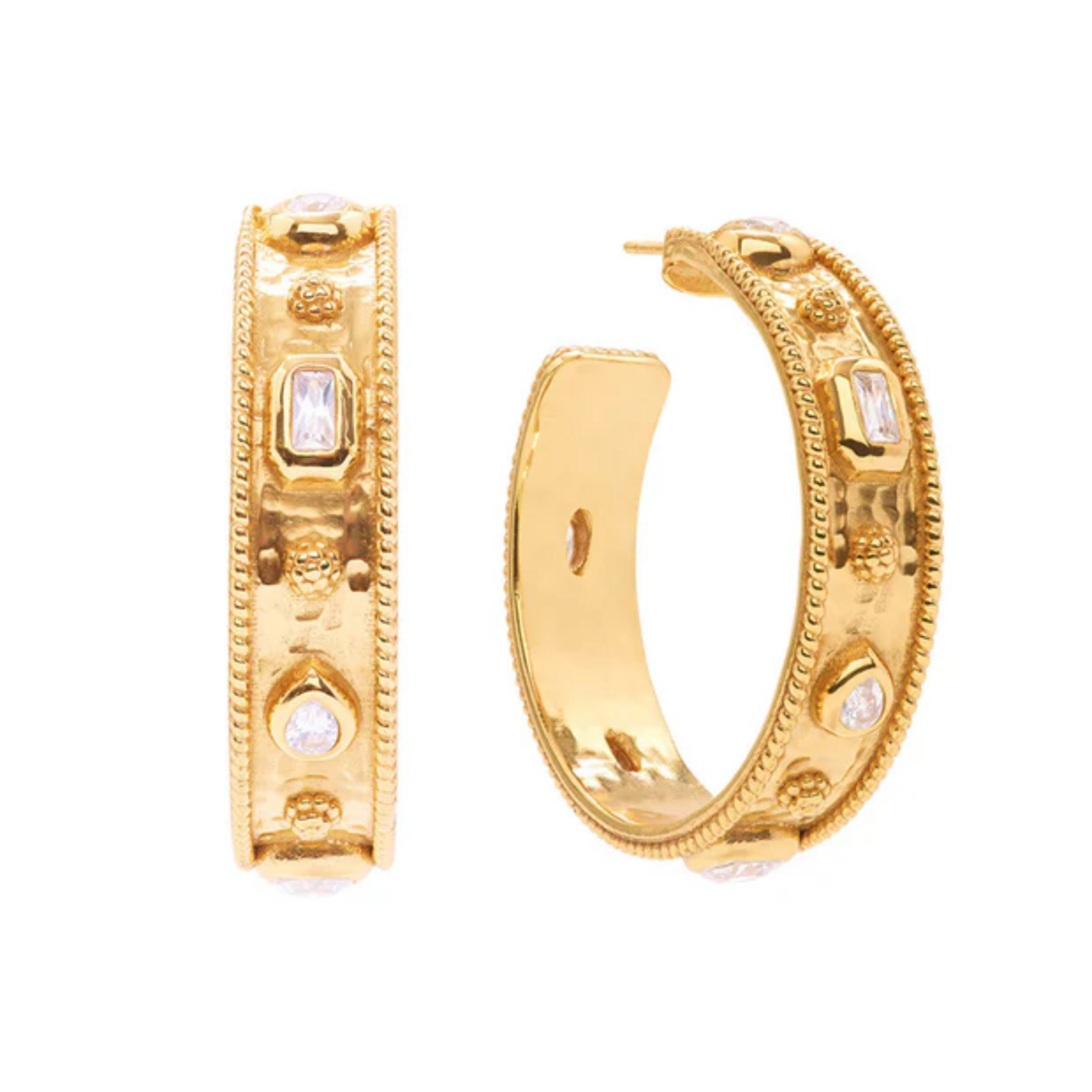 Juliska Capucine de Wulf Berry Hoop Earring Clear Cubic Zirconia