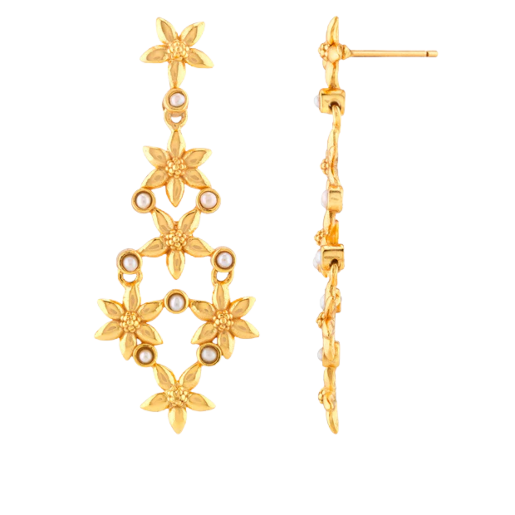 Capucine de Wulf Jasmine Drop Earrings Pearl
