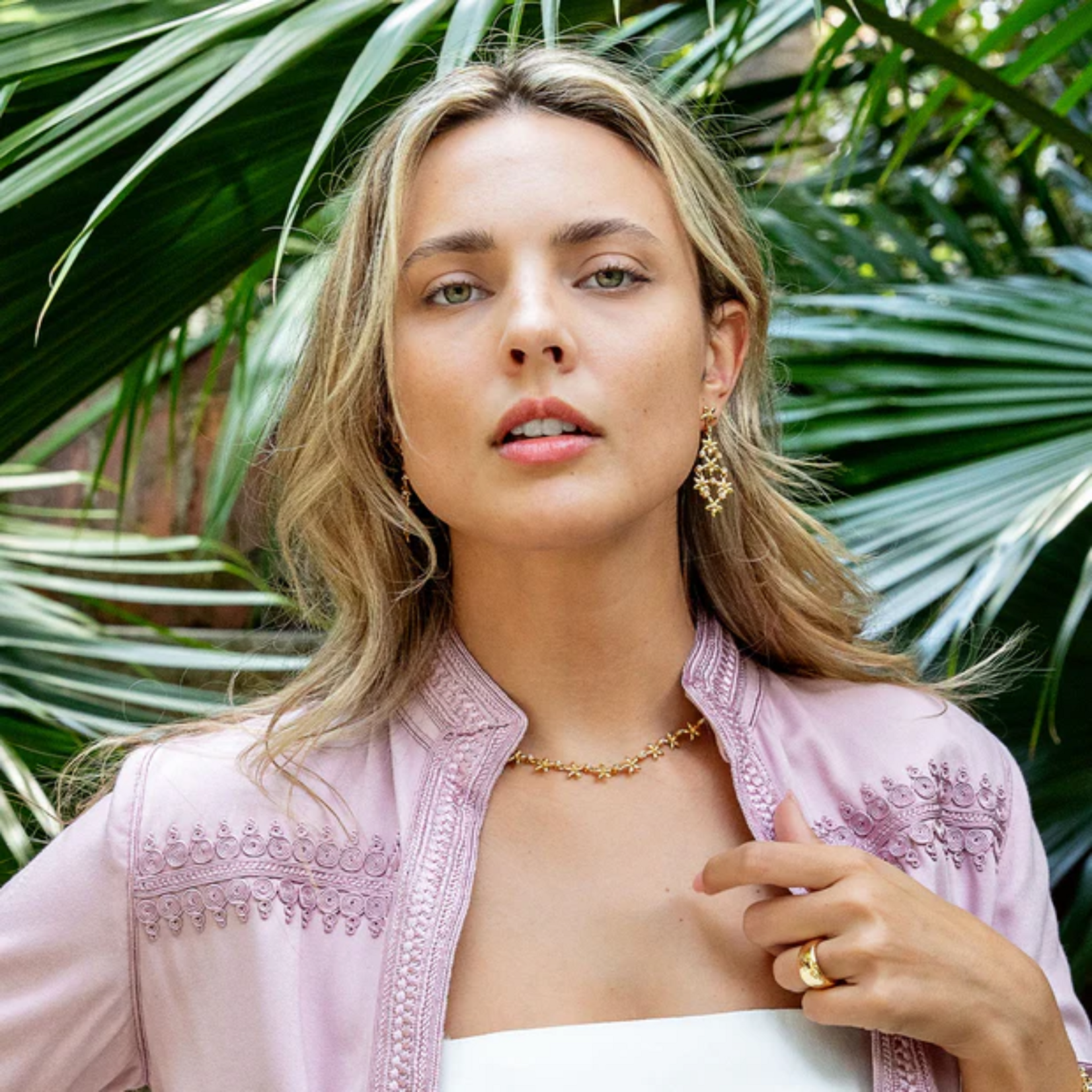 Capucine de Wulf Jasmine Drop Earrings Pearl