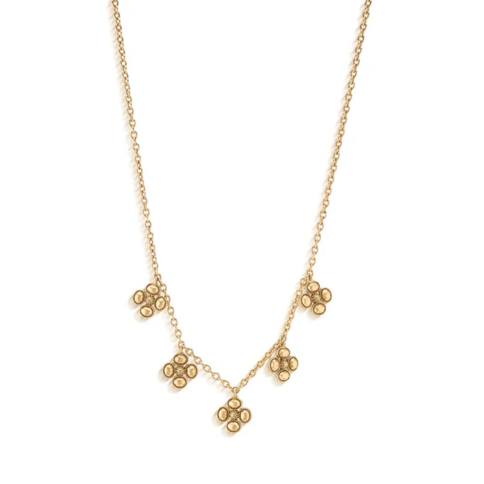 Capucine de Wulf Berry Clover Multi Station Necklace Gold