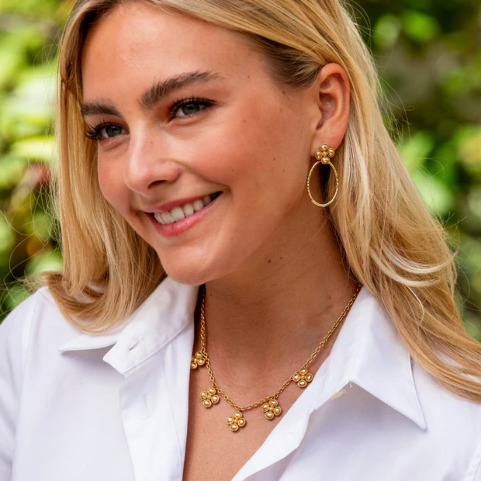 Capucine de Wulf Berry Clover Multi Station Necklace Gold