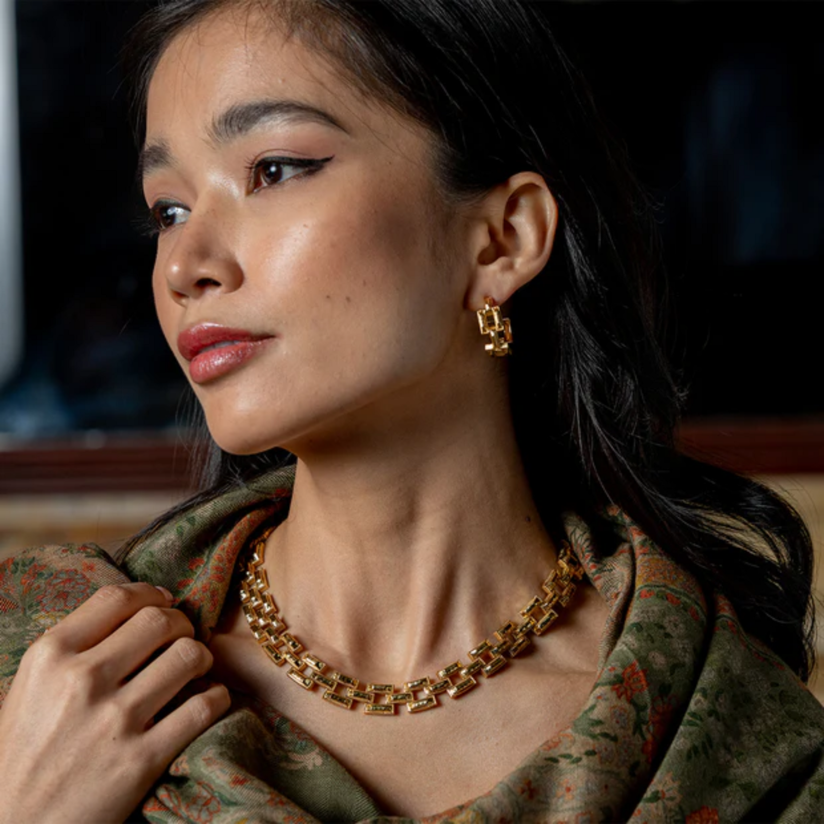 Capucine de Wulf Pathway Petite Link Necklace 17" Gold