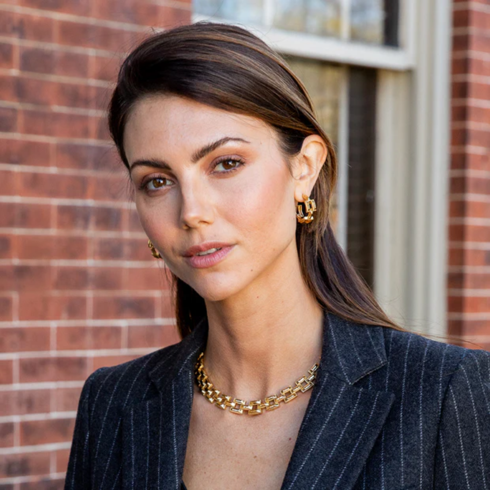 Capucine de Wulf Pathway Petite Link Necklace 17" Gold