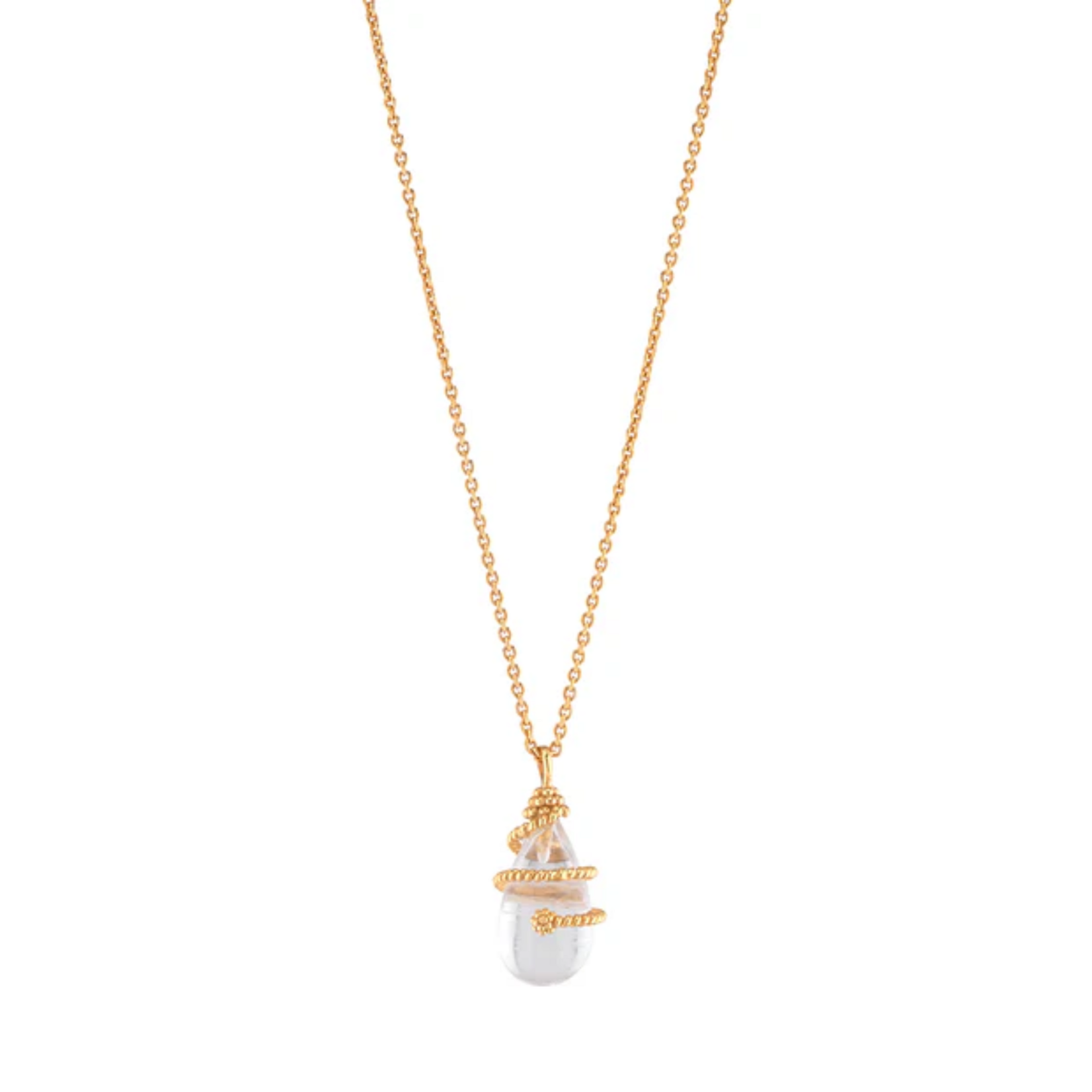 Capucine de Wulf Lily Charm Necklace Clear Quartz