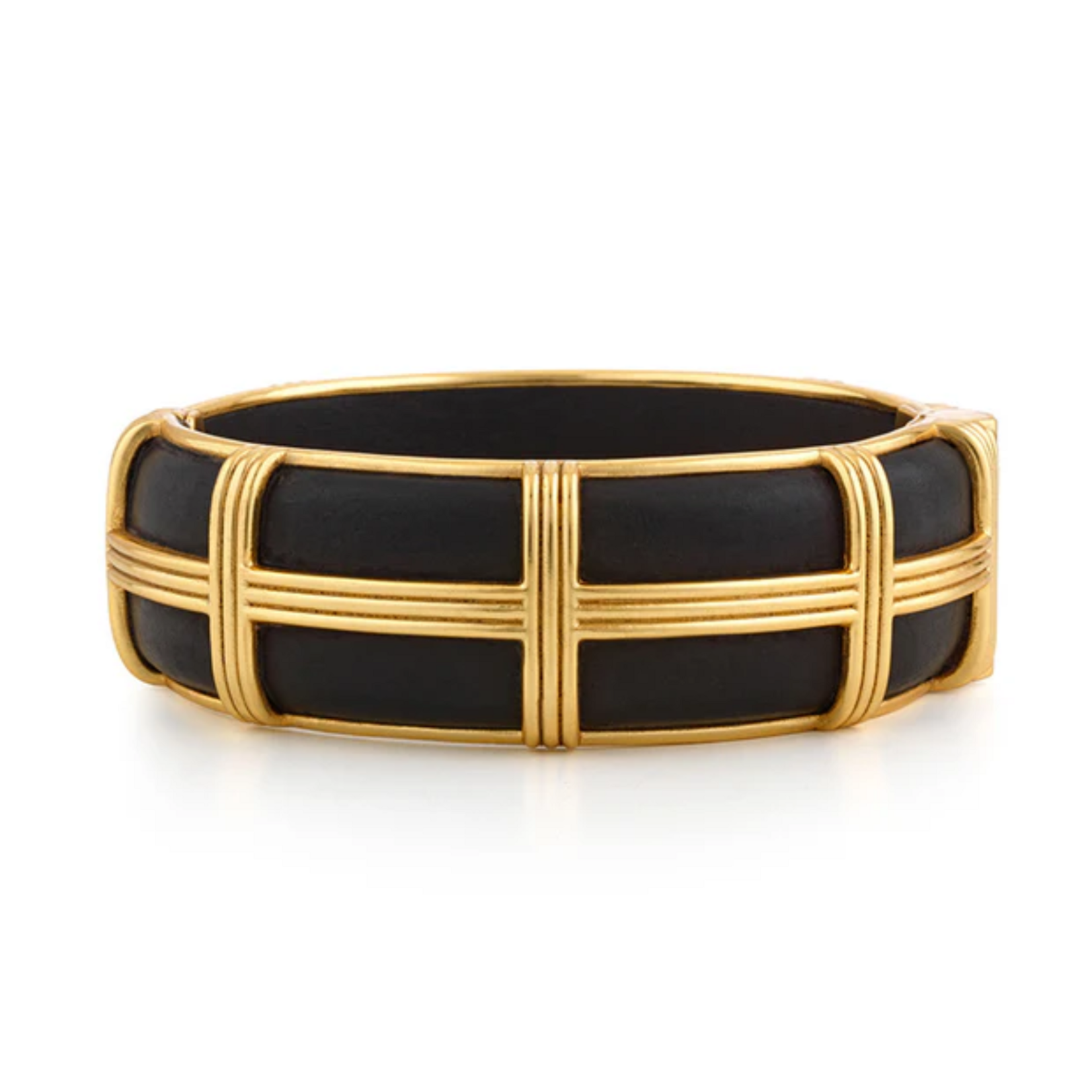 Capucine de Wulf Gaia Hinged Bangle Ebony S/M