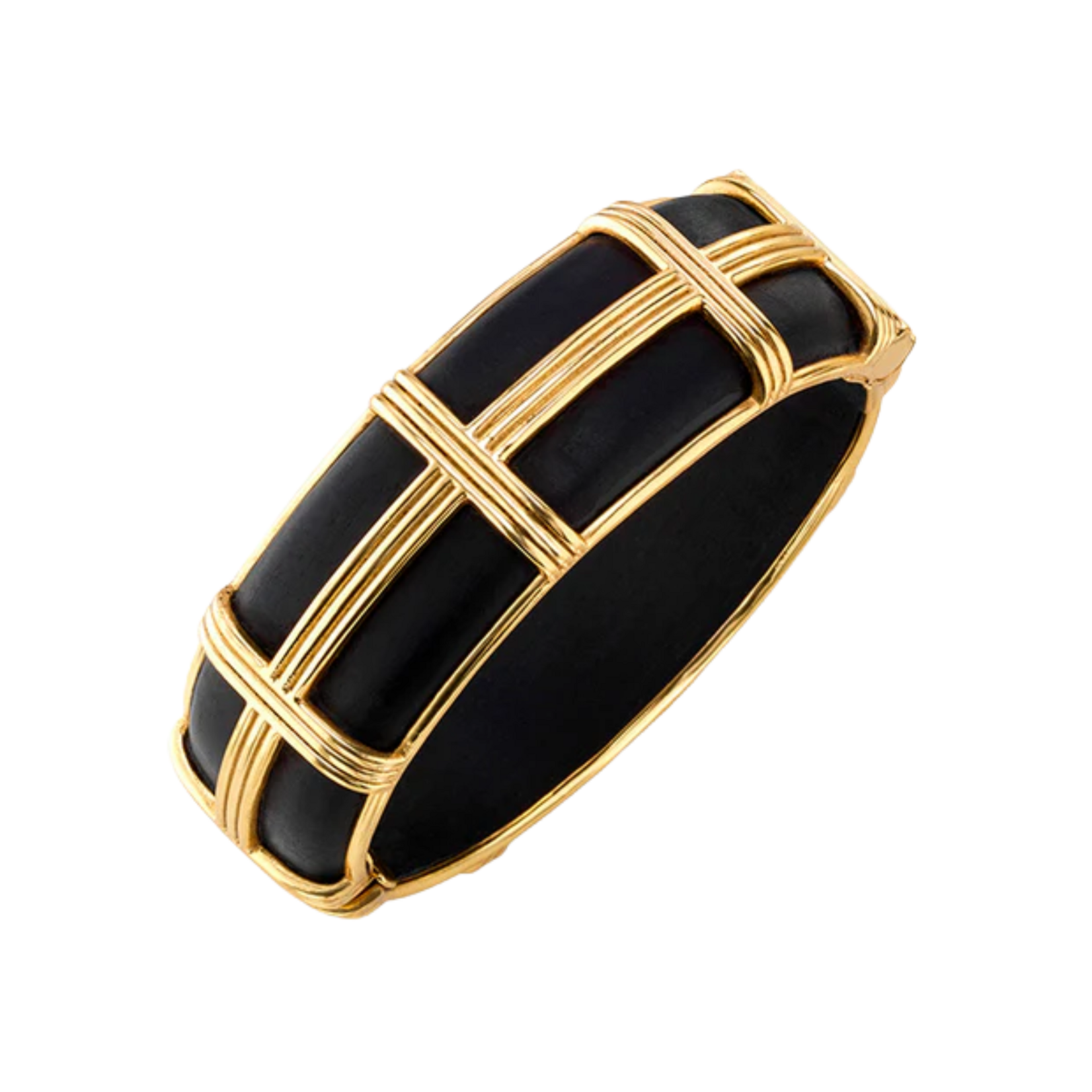 Capucine de Wulf Gaia Hinged Bangle Ebony S/M