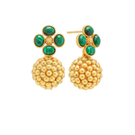 Capucine de Wulf Berry Clover Drop Earring Malachite