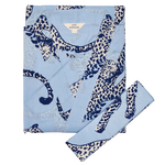 John Robshaw Blue Leopard Print Robe