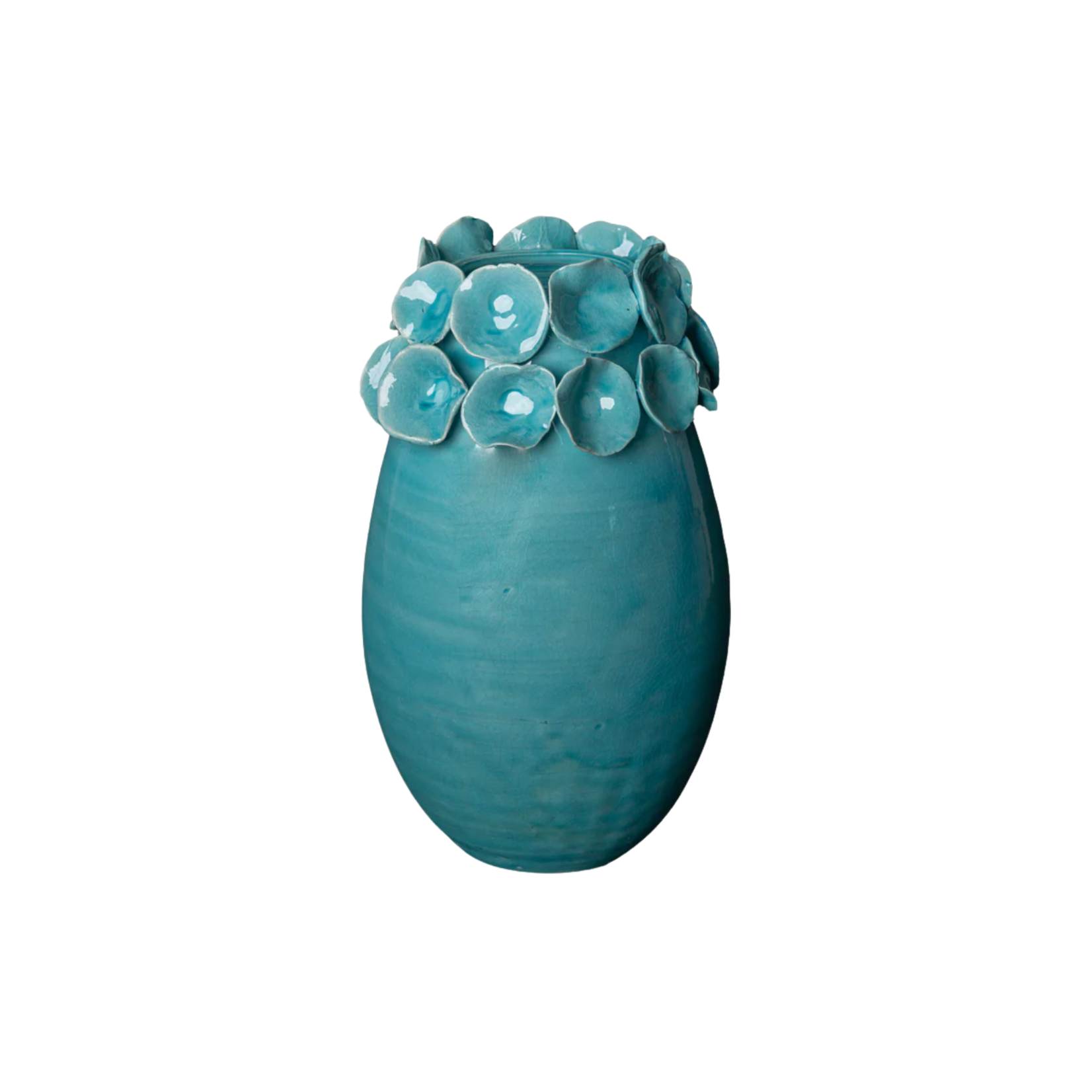 Abigails Vase with Petals Turquoise