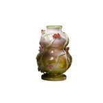 Abigails Small White and Green Vase with Orange Florals