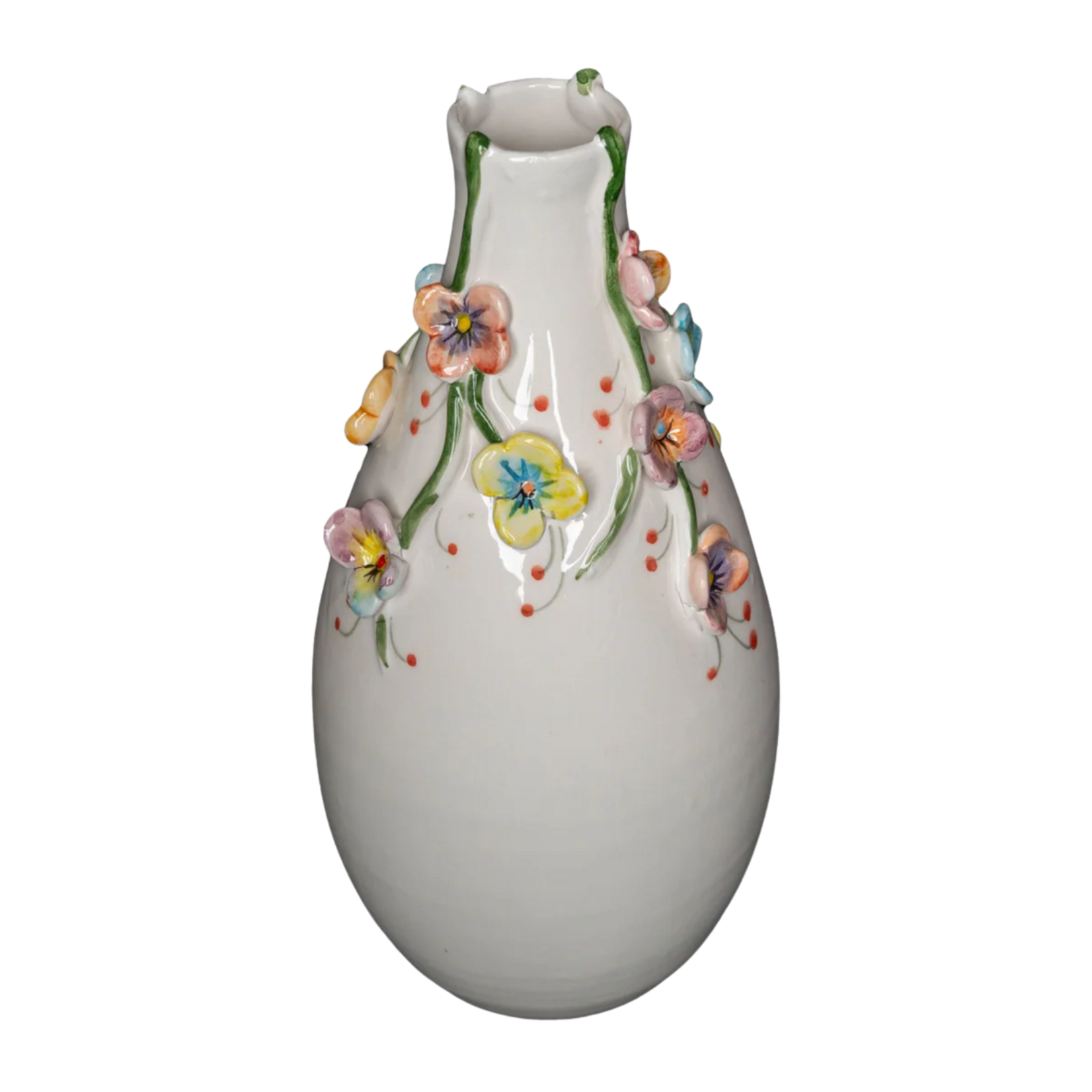 Colorful Flower Vase with Multicolored Small Flowers
