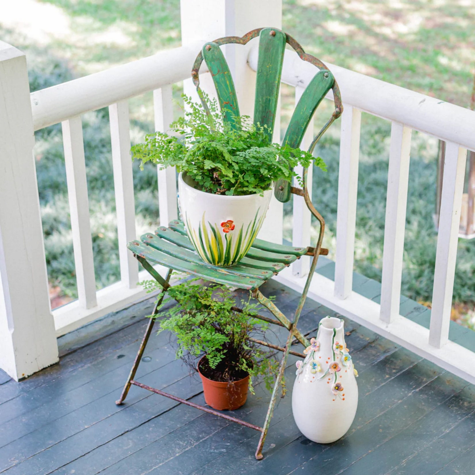Colorful Flower Vase with Multicolored Small Flowers