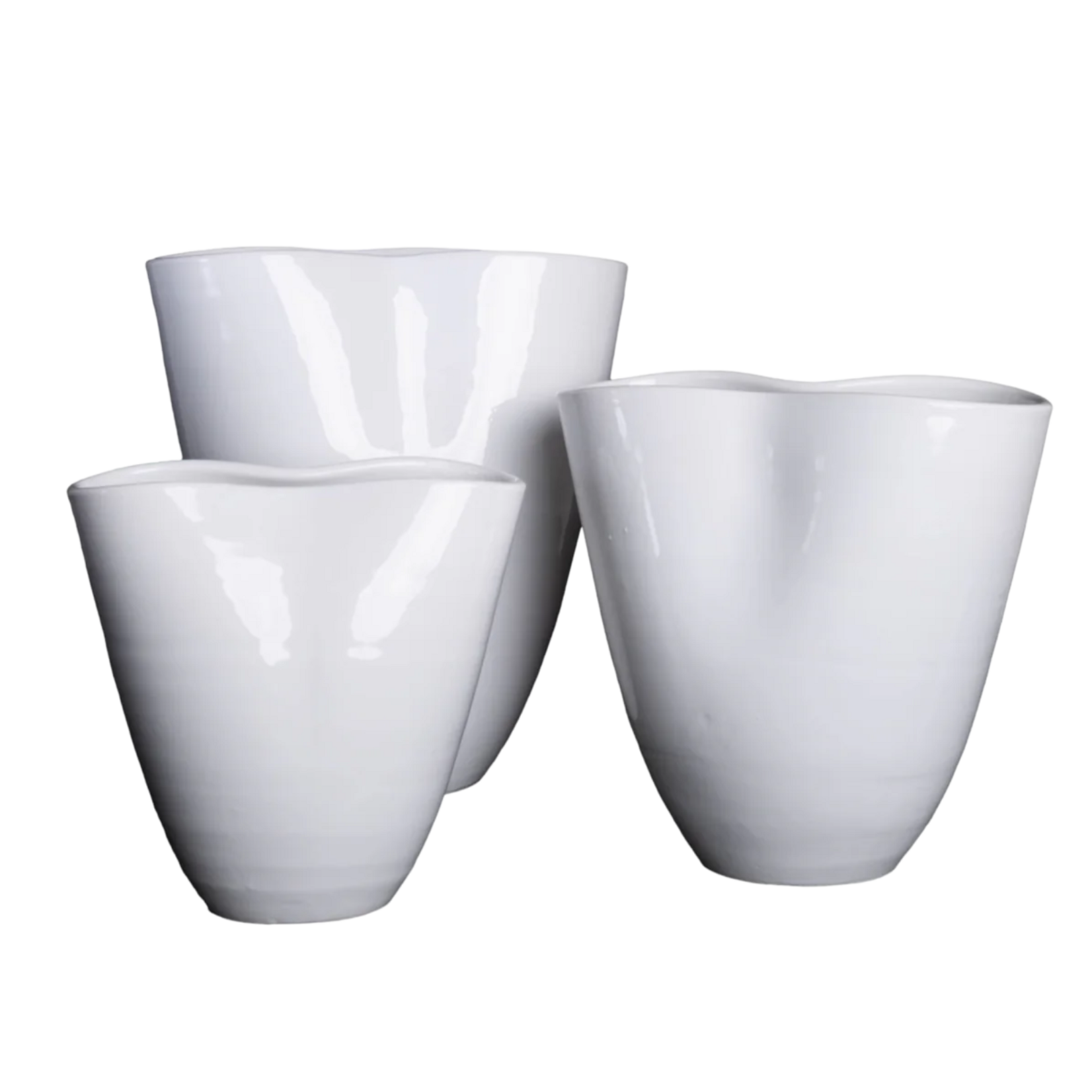 Abigails Pinch Vase Medium White