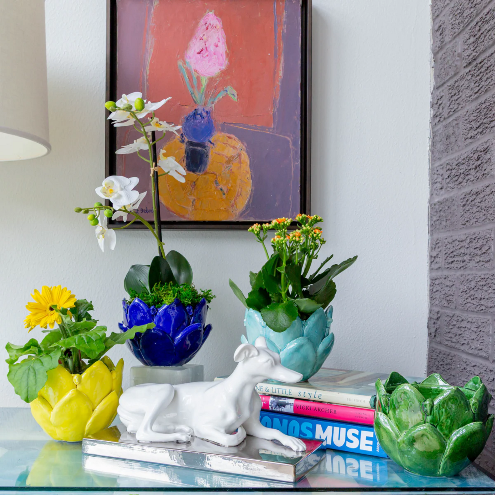 White  Artichoke Cachepot