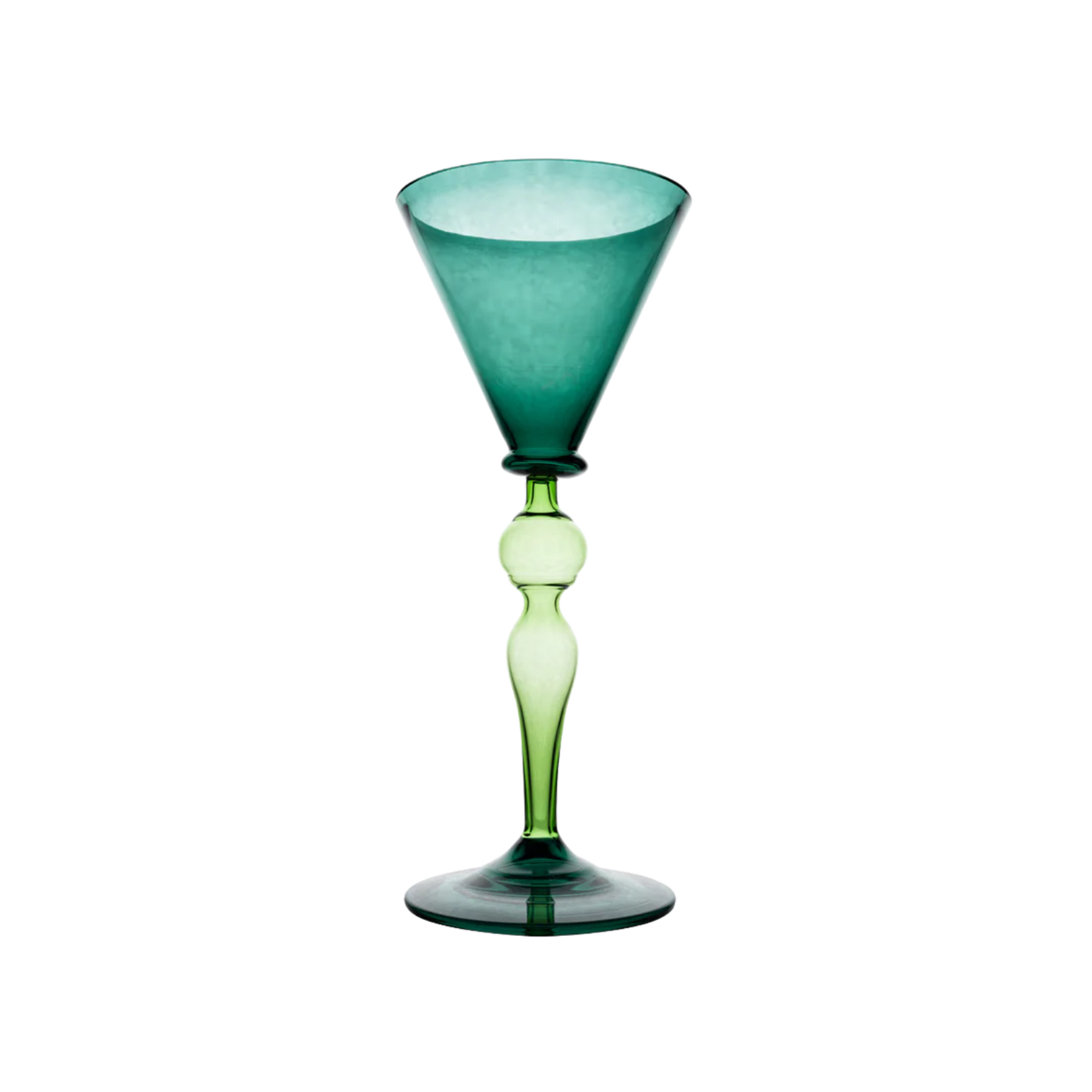 Abigails Palazzo Conical Wine Glass Turquoise & Green