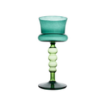 Abigails Palazzo Square Wine Glass Turquoise & Green