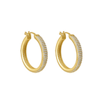 Giselle Pave Hoops Gold