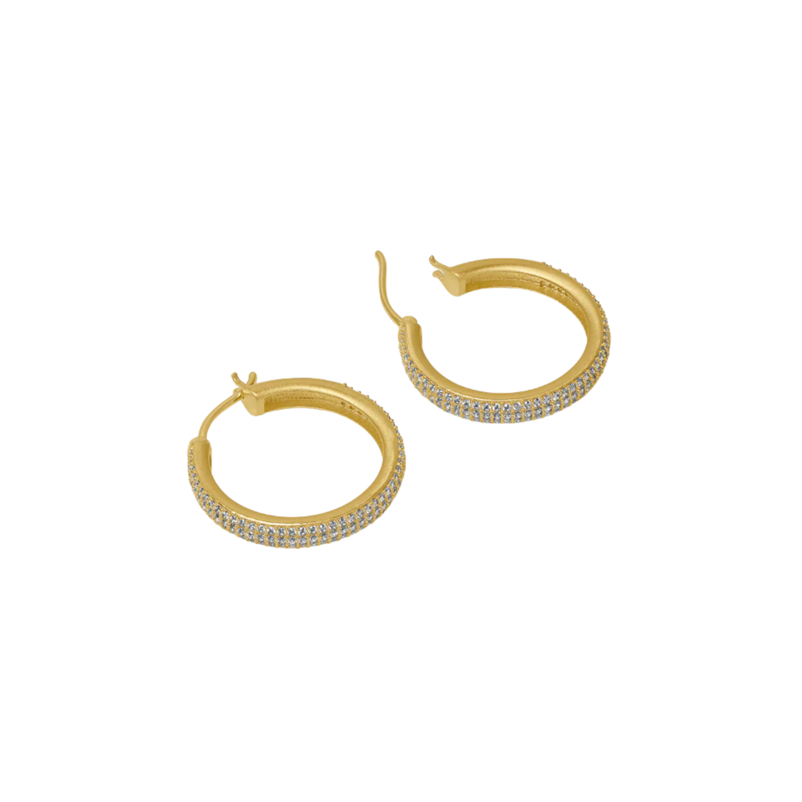 Giselle Pave Hoops Gold