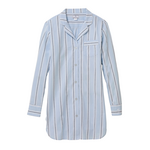 Womens Twill Nightshirt in Coastal Stripe