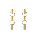 Petit Pave Statement Chain Earrings