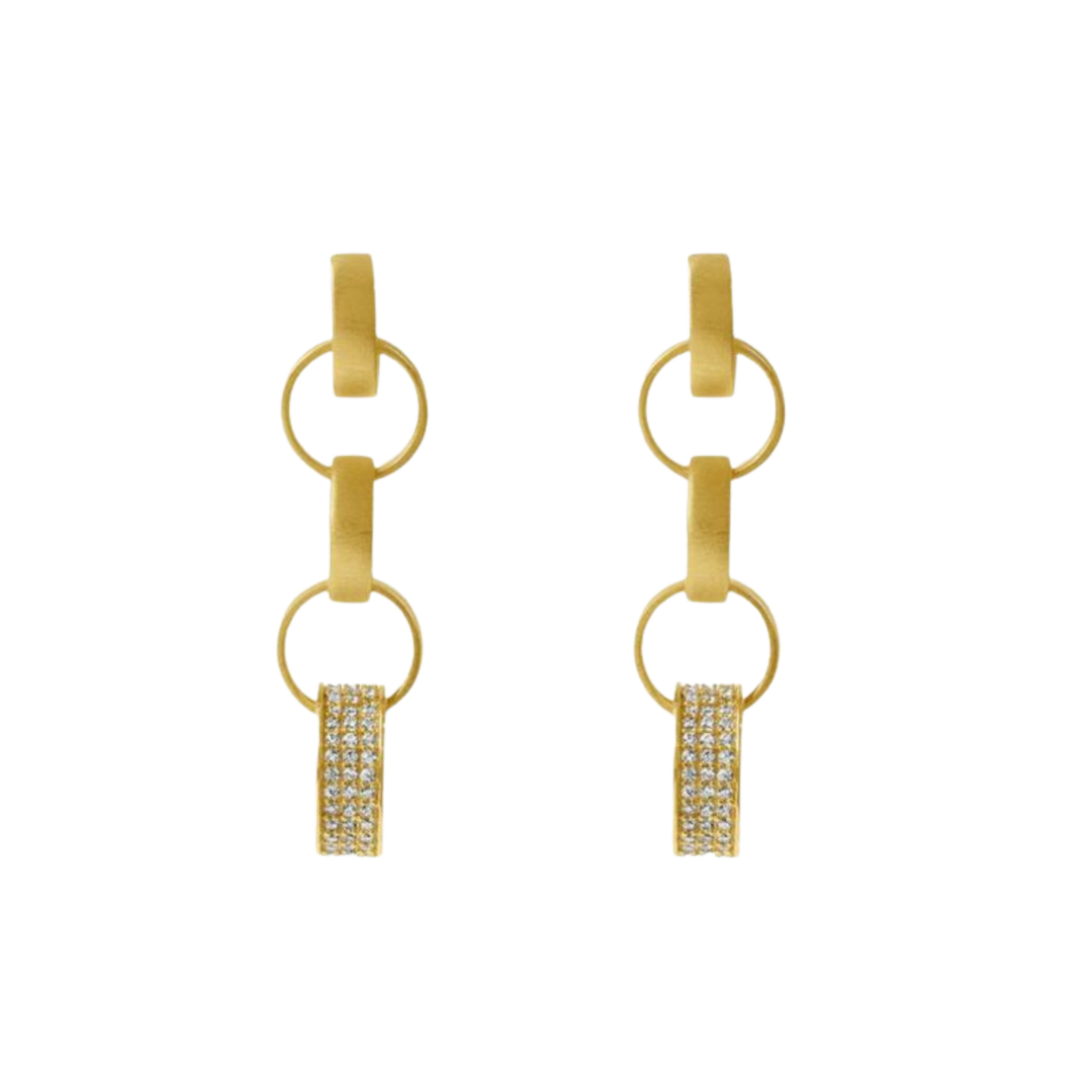 Dean Davidson Petit Pave Statement Chain Earrings