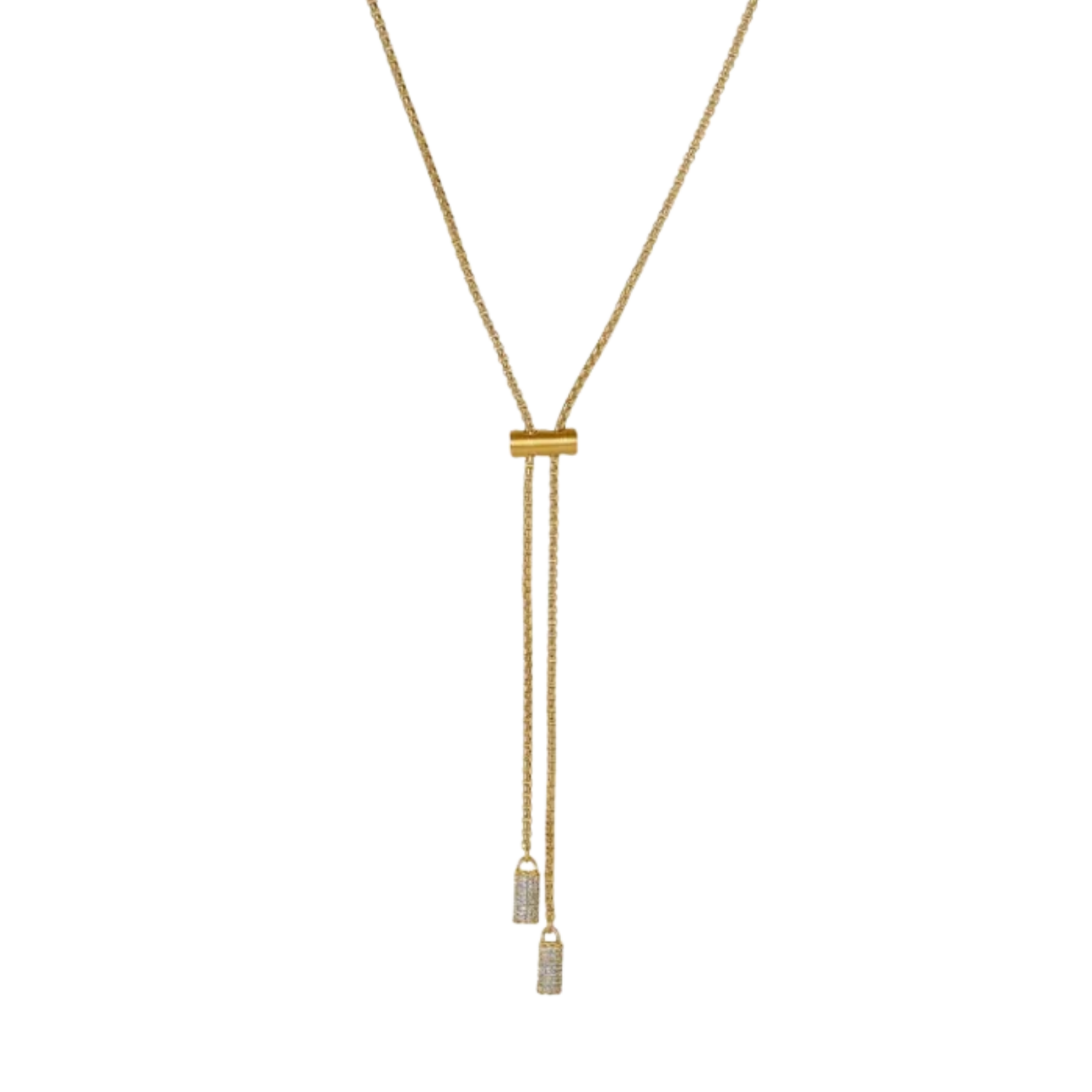 Juliette Pave Lariat Necklace