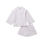 Women's Pima Olivia Short Set in Pink Stripes