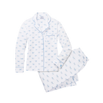 Pima Cotton PJ Set in Something Blue Bows