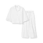 Women's Olivia Wide Leg Pajama Set in White