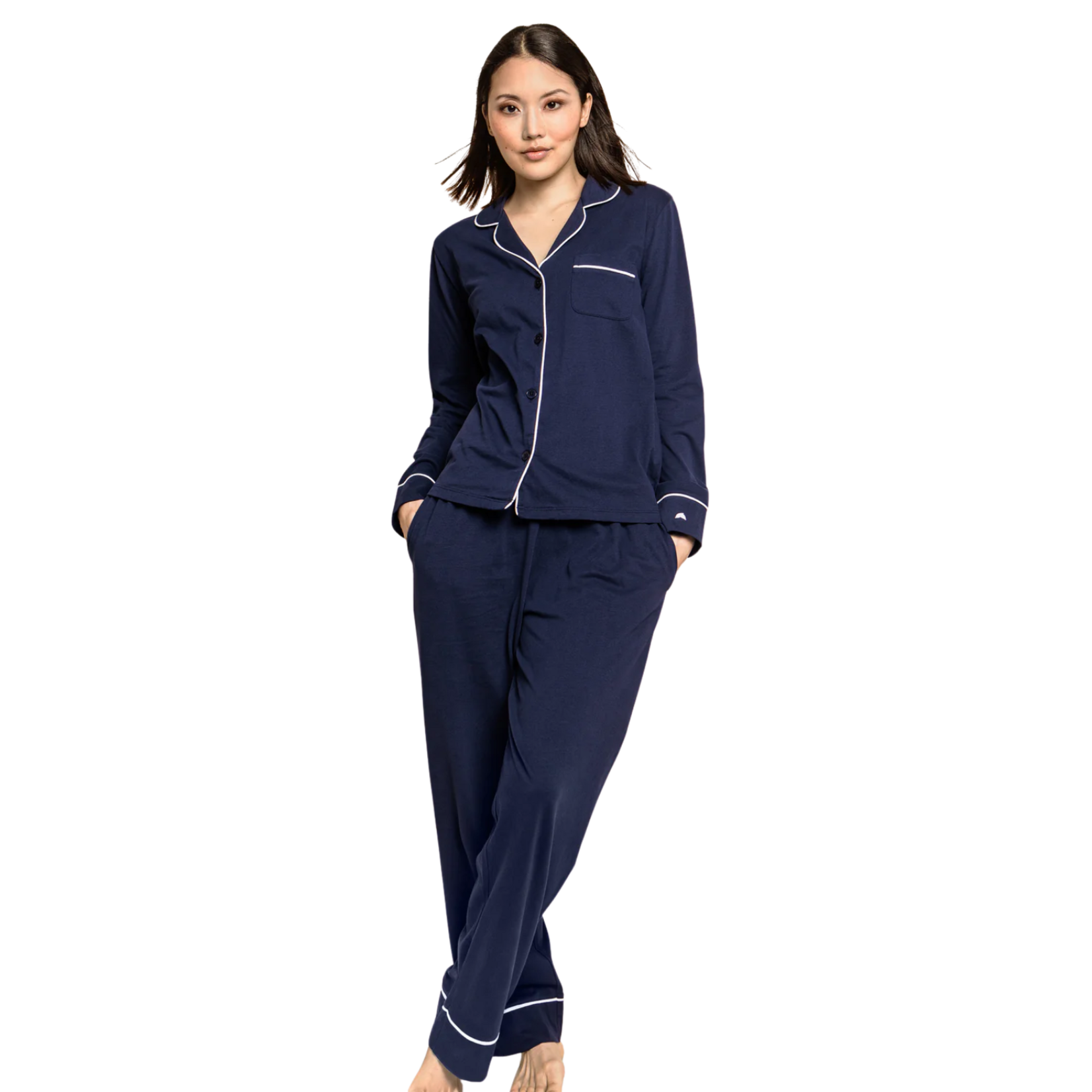 Women's Pima Pajama Set Navy