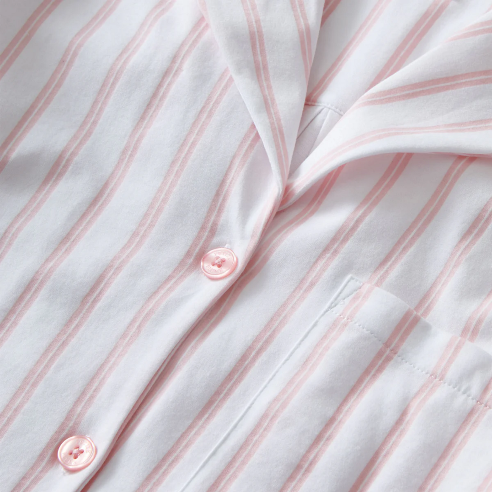 Women's Pima Olivia Short Set in Pink Stripes