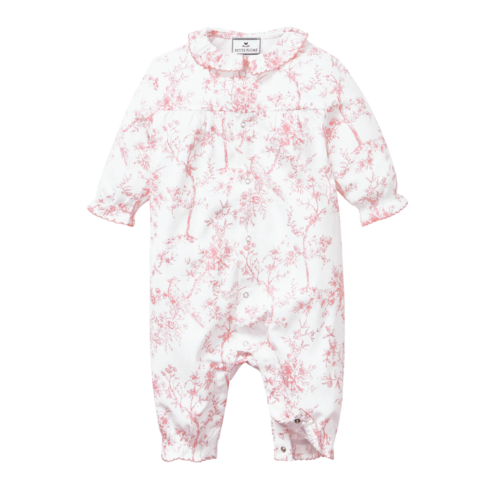 Twill Madeline Romper Pink Timeless Toile