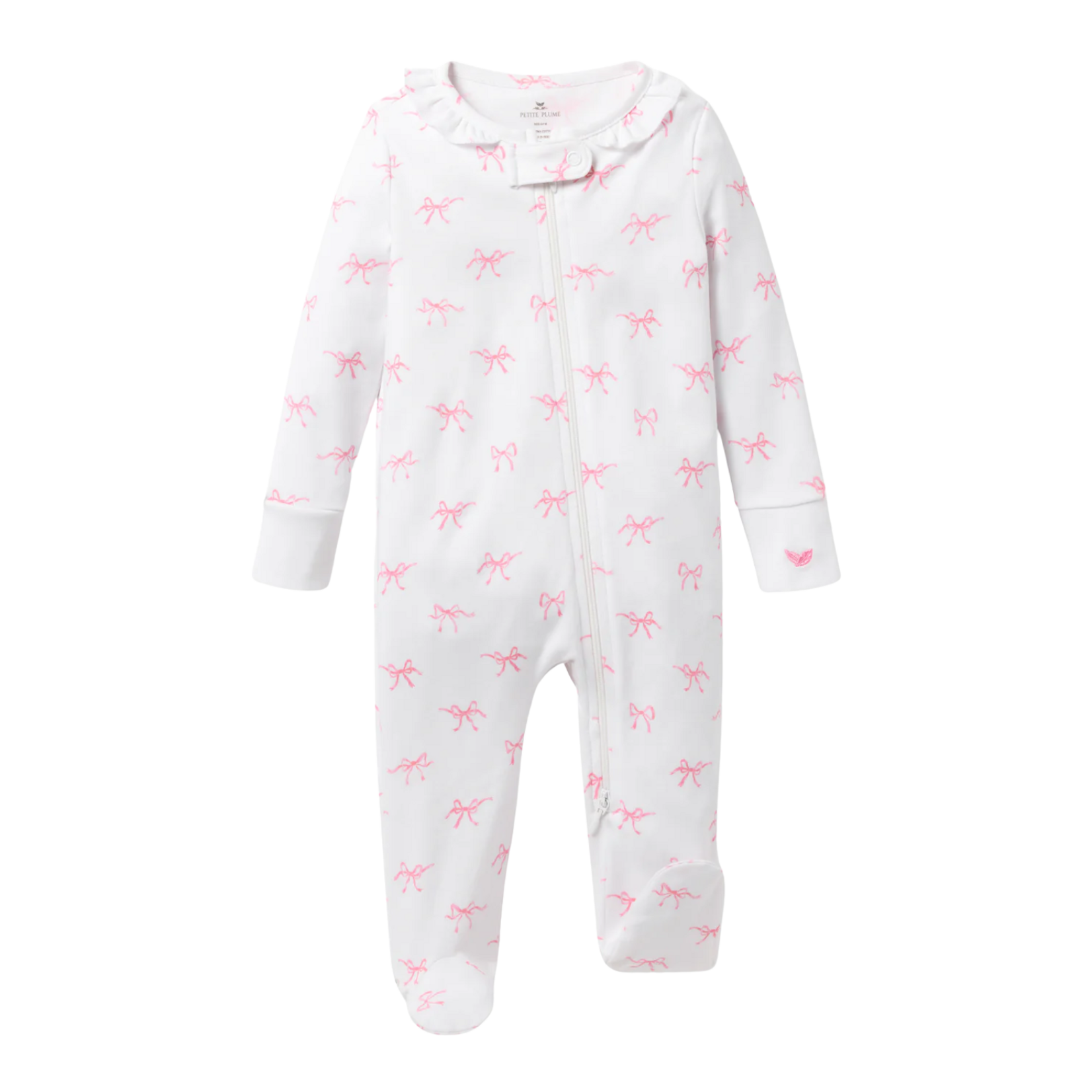 Pima Snug Fit Romper Blushing Bows