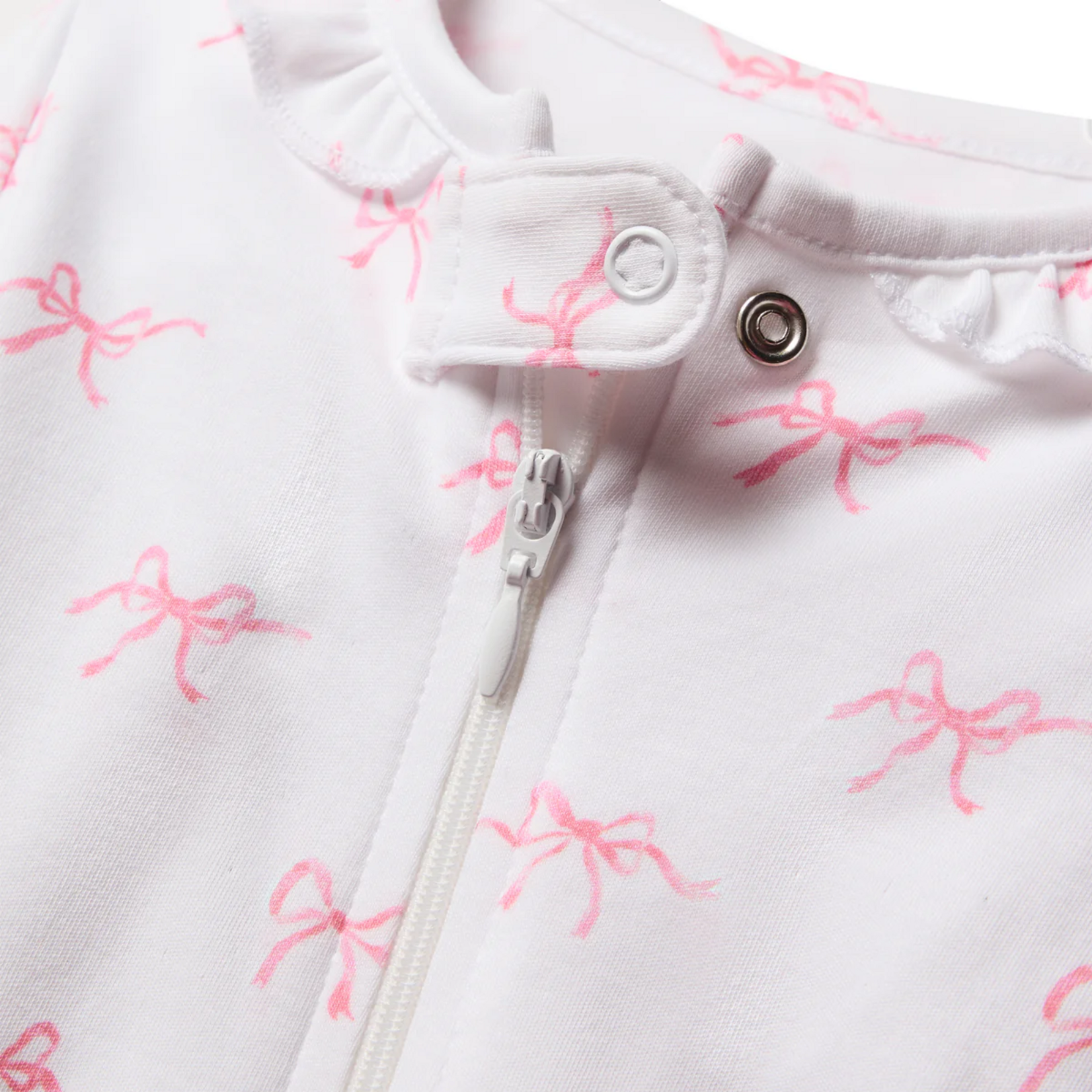 Pima Snug Fit Romper Blushing Bows