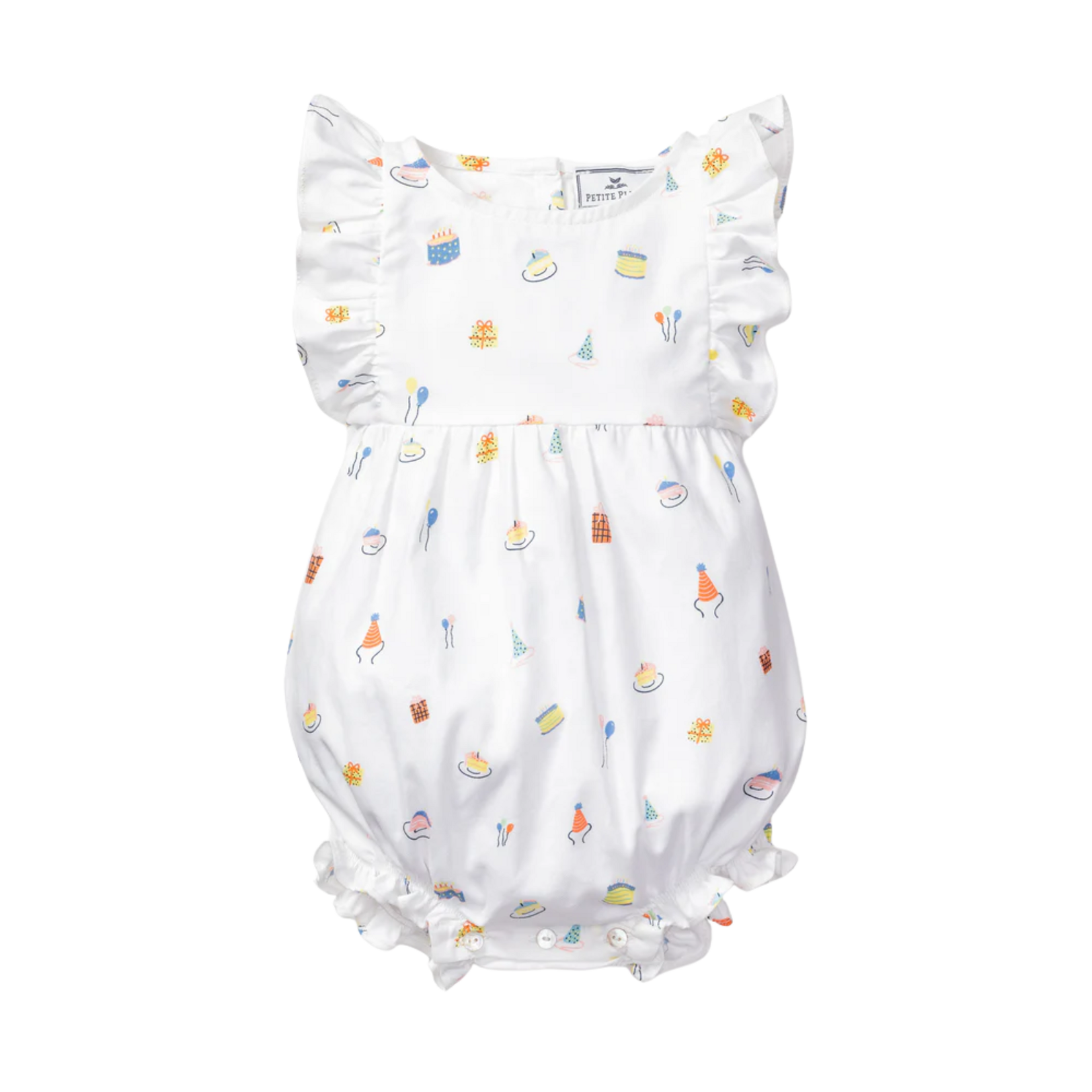 Twill Ruffled Romper Birthday Wishes