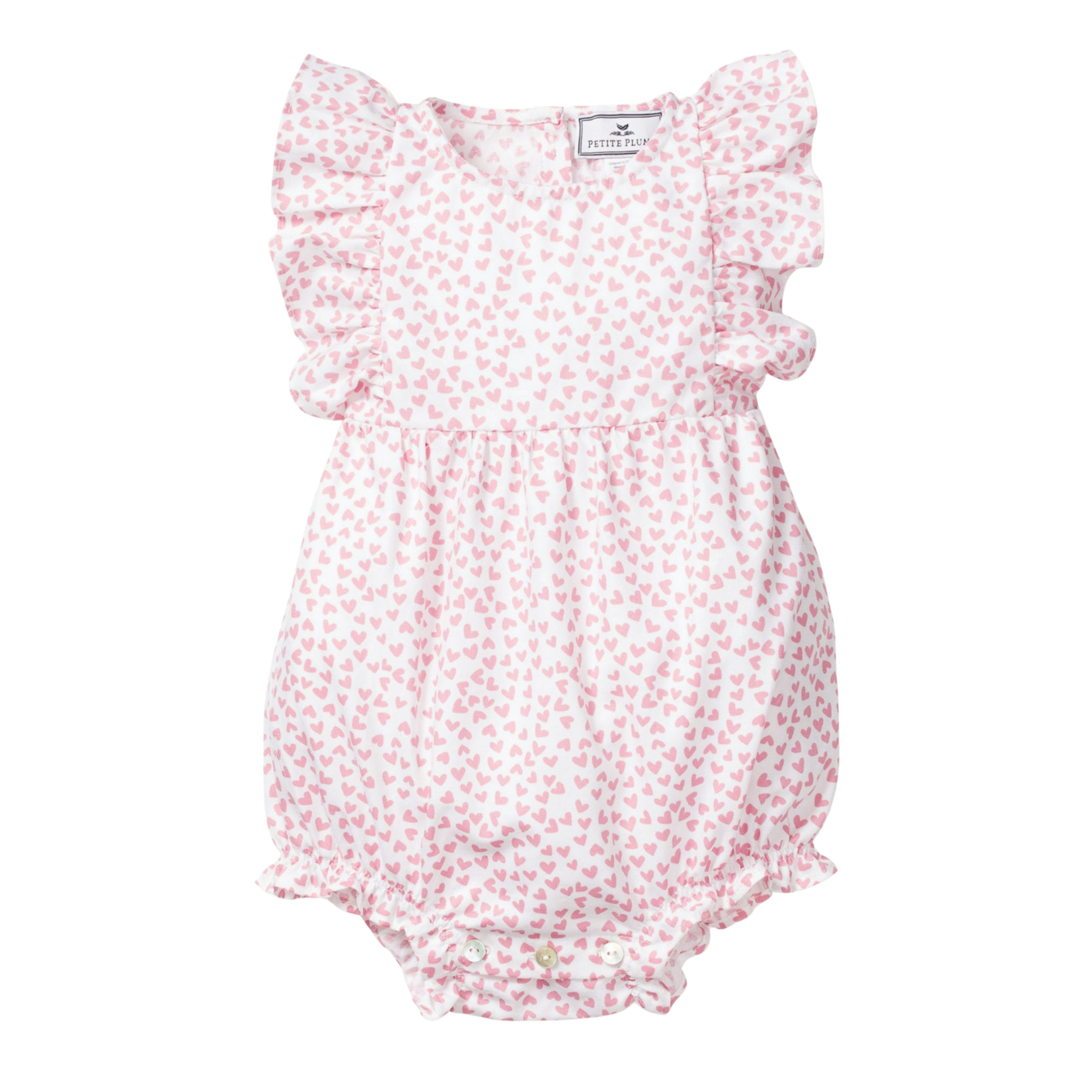 Twill Ruffled Romper Sweethearts